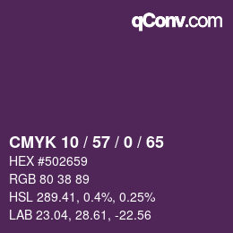 Farbcode: CMYK 10 / 57 / 0 / 65 | qconv.com