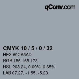 Color code: CMYK 10 / 5 / 0 / 32 | qconv.com