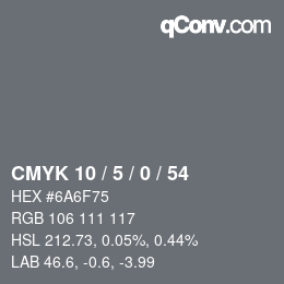 Color code: CMYK 10 / 5 / 0 / 54 | qconv.com