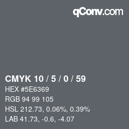 Color code: CMYK 10 / 5 / 0 / 59 | qconv.com