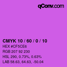 カラーコード: CMYK 10 / 60 / 0 / 10 | qconv.com