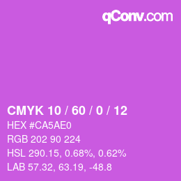 カラーコード: CMYK 10 / 60 / 0 / 12 | qconv.com