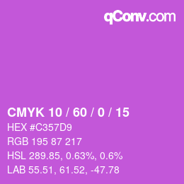 Color code: CMYK 10 / 60 / 0 / 15 | qconv.com