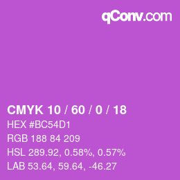 Color code: CMYK 10 / 60 / 0 / 18 | qconv.com