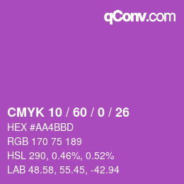 Color code: CMYK 10 / 60 / 0 / 26 | qconv.com