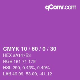 Color code: CMYK 10 / 60 / 0 / 30 | qconv.com