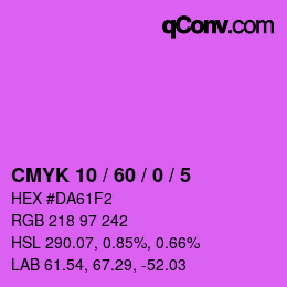 カラーコード: CMYK 10 / 60 / 0 / 5 | qconv.com