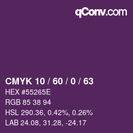 颜色代码: CMYK 10 / 60 / 0 / 63 | qconv.com