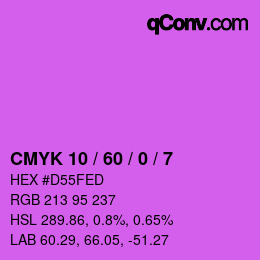 Color code: CMYK 10 / 60 / 0 / 7 | qconv.com