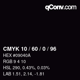 カラーコード: CMYK 10 / 60 / 0 / 96 | qconv.com