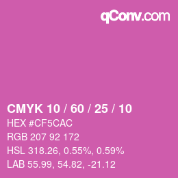 Color code: CMYK 10 / 60 / 25 / 10 | qconv.com