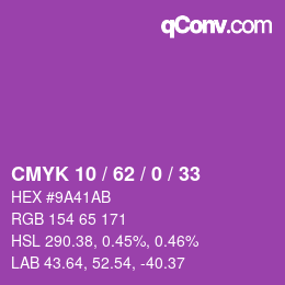 Color code: CMYK 10 / 62 / 0 / 33 | qconv.com