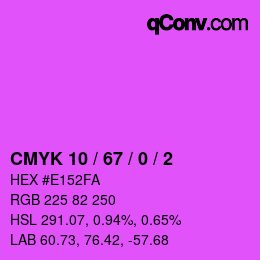 Color code: CMYK 10 / 67 / 0 / 2 | qconv.com