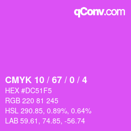 Color code: CMYK 10 / 67 / 0 / 4 | qconv.com