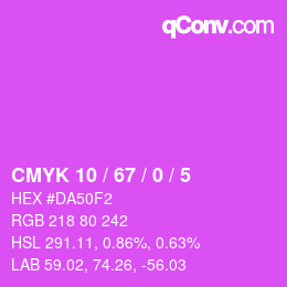 Color code: CMYK 10 / 67 / 0 / 5 | qconv.com