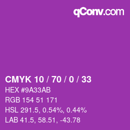 Color code: CMYK 10 / 70 / 0 / 33 | qconv.com