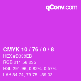 颜色代码: CMYK 10 / 76 / 0 / 8 | qconv.com
