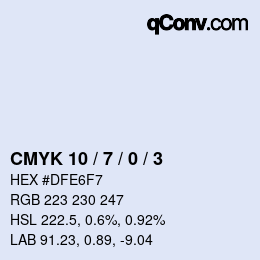 Color code: CMYK 10 / 7 / 0 / 3 | qconv.com