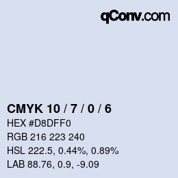 Color code: CMYK 10 / 7 / 0 / 6 | qconv.com