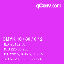 Color code: CMYK 10 / 80 / 0 / 2 | qconv.com