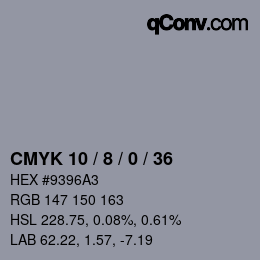 Color code: CMYK 10 / 8 / 0 / 36 | qconv.com