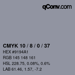 Color code: CMYK 10 / 8 / 0 / 37 | qconv.com