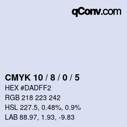 Color code: CMYK 10 / 8 / 0 / 5 | qconv.com