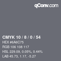 Color code: CMYK 10 / 8 / 0 / 54 | qconv.com