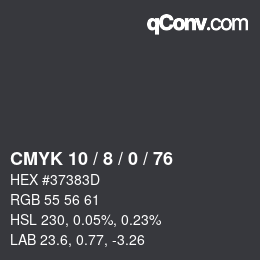 Color code: CMYK 10 / 8 / 0 / 76 | qconv.com