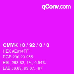 Color code: CMYK 10 / 92 / 0 / 0 | qconv.com