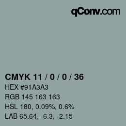 カラーコード: CMYK 11 / 0 / 0 / 36 | qconv.com