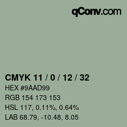 Color code: CMYK 11 / 0 / 12 / 32 | qconv.com