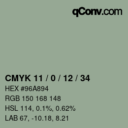 Color code: CMYK 11 / 0 / 12 / 34 | qconv.com