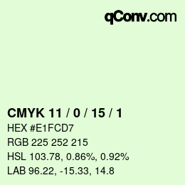Color code: CMYK 11 / 0 / 15 / 1 | qconv.com