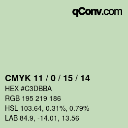 Color code: CMYK 11 / 0 / 15 / 14 | qconv.com