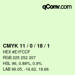 Color code: CMYK 11 / 0 / 18 / 1 | qconv.com