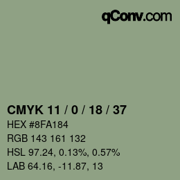 Código de color: CMYK 11 / 0 / 18 / 37 | qconv.com