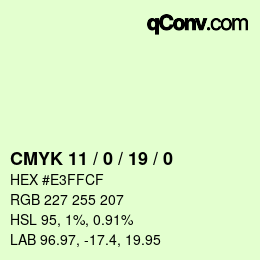 Color code: CMYK 11 / 0 / 19 / 0 | qconv.com