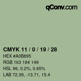 Código de color: CMYK 11 / 0 / 19 / 28 | qconv.com