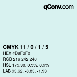 Color code: CMYK 11 / 0 / 1 / 5 | qconv.com