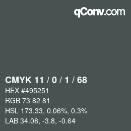 颜色代码: CMYK 11 / 0 / 1 / 68 | qconv.com