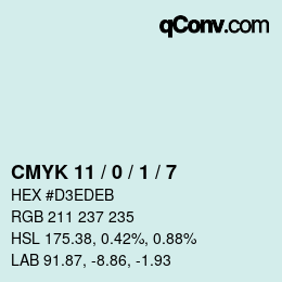 Color code: CMYK 11 / 0 / 1 / 7 | qconv.com
