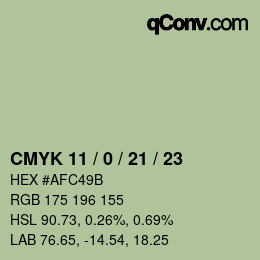 颜色代码: CMYK 11 / 0 / 21 / 23 | qconv.com