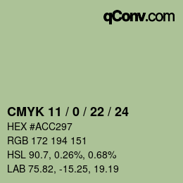 Color code: CMYK 11 / 0 / 22 / 24 | qconv.com