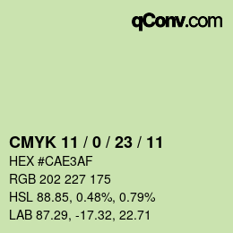 颜色代码: CMYK 11 / 0 / 23 / 11 | qconv.com