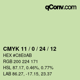 カラーコード: CMYK 11 / 0 / 24 / 12 | qconv.com