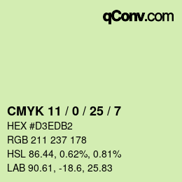 Color code: CMYK 11 / 0 / 25 / 7 | qconv.com