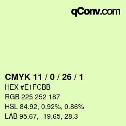 颜色代码: CMYK 11 / 0 / 26 / 1 | qconv.com