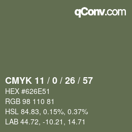 Código de color: CMYK 11 / 0 / 26 / 57 | qconv.com