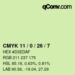 Color code: CMYK 11 / 0 / 26 / 7 | qconv.com